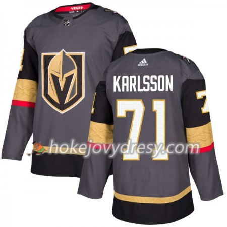 Pánské Hokejový Dres Vegas Golden Knights William Karlsson 71 Adidas 2017-2018 Šedá Authentic